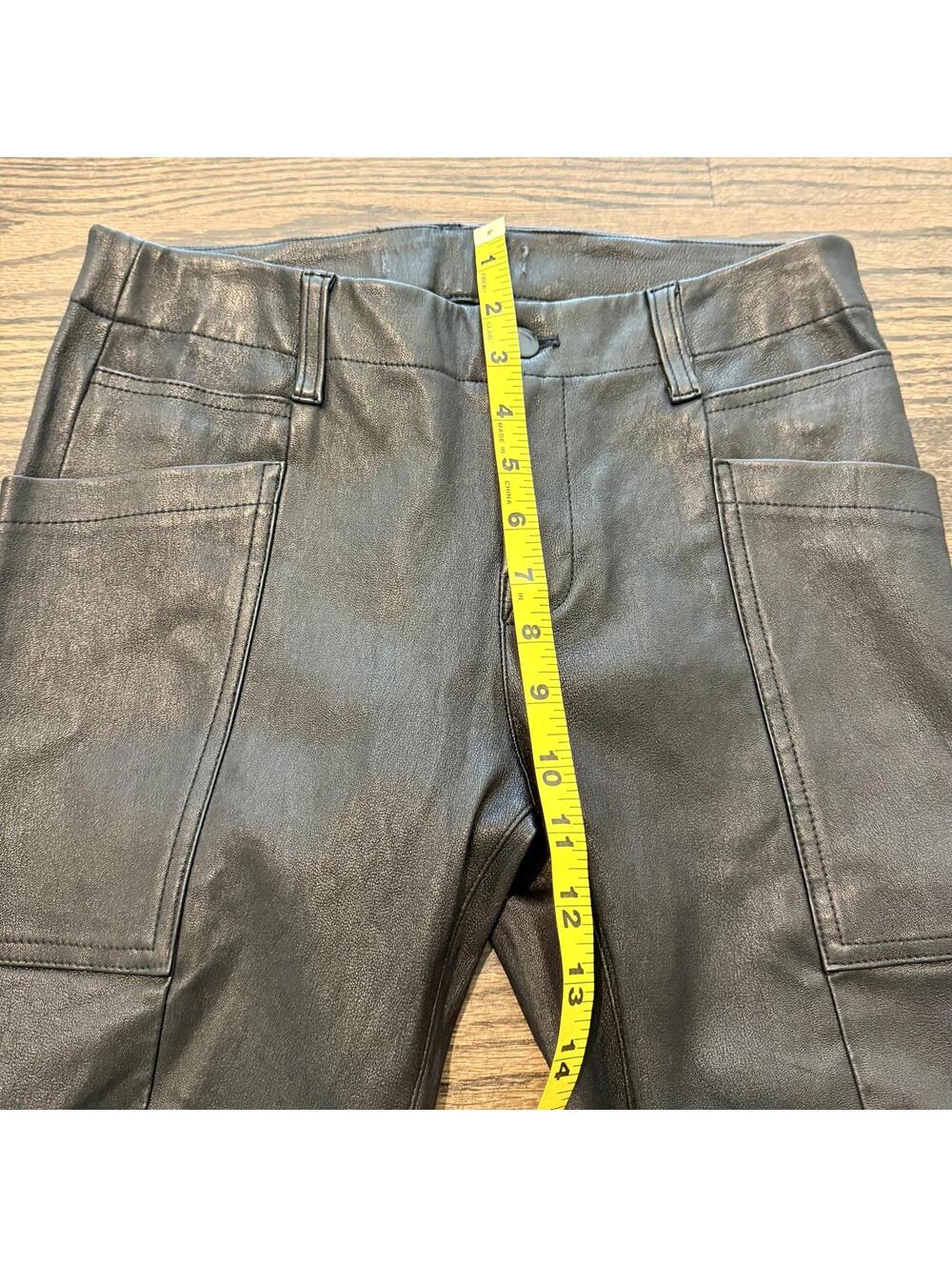 NWOT J BRAND Black 100% Lamb Leather Pants Size 27 - Picture 4 of 5